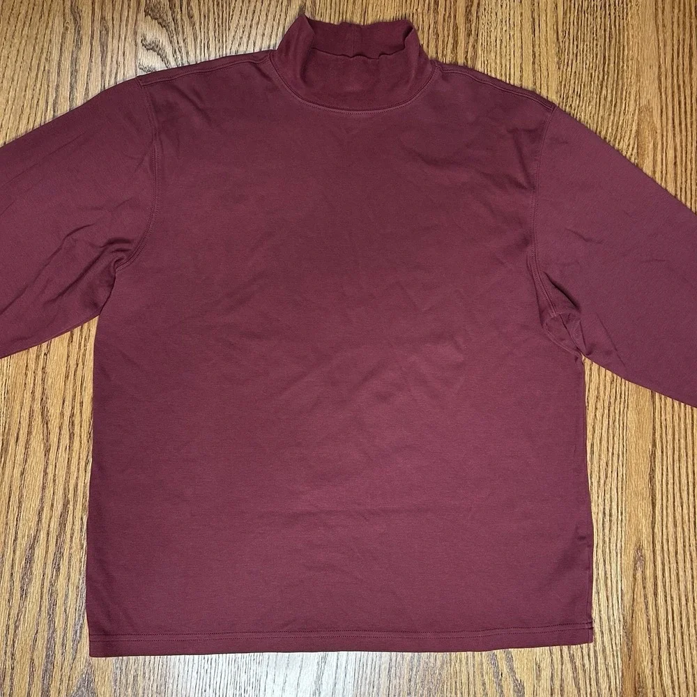 L.L Bean Long Sleeve Turtle Neck Sweater Maroon Men's Large Reg